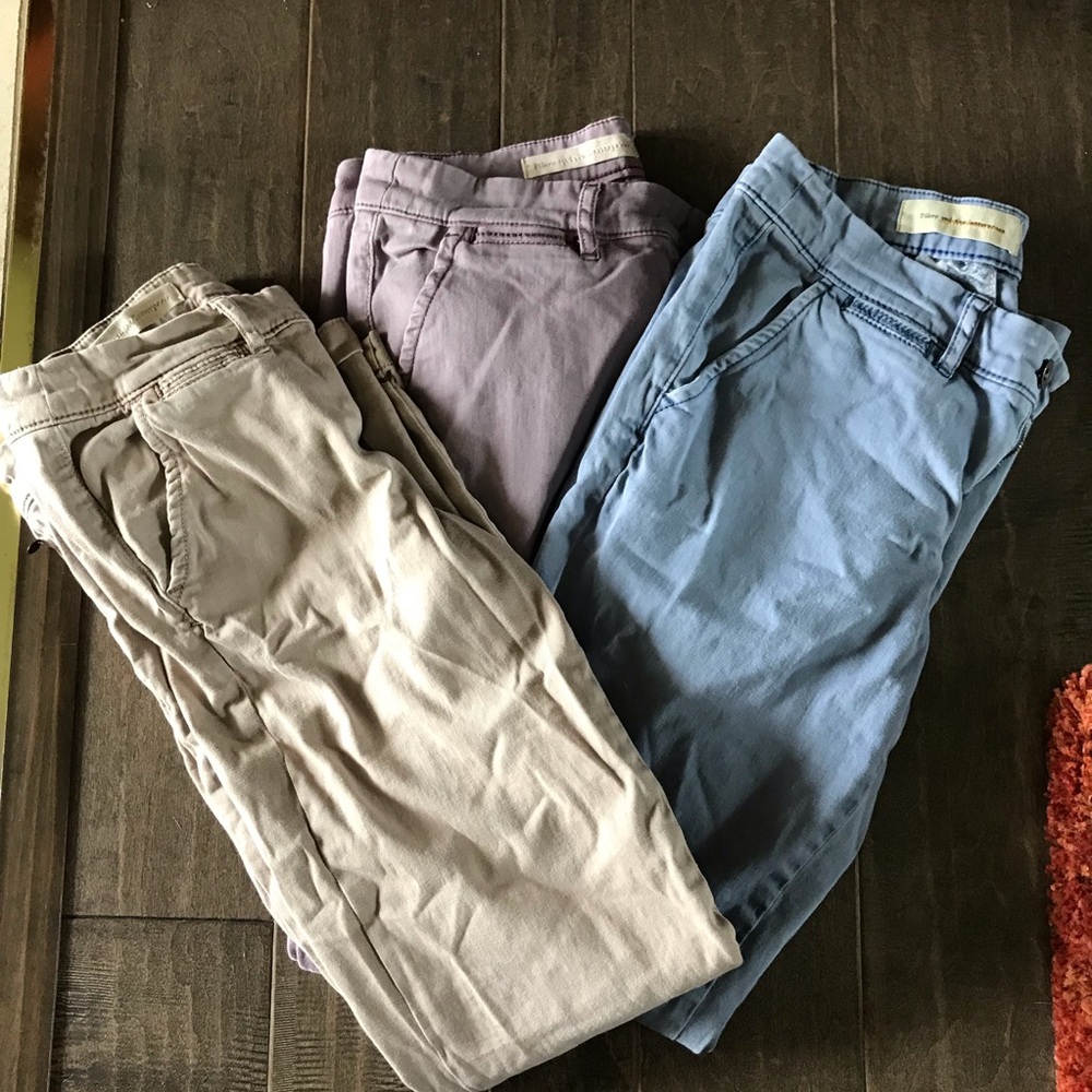 3 Pairs of Anthropologie Pilcro chinos